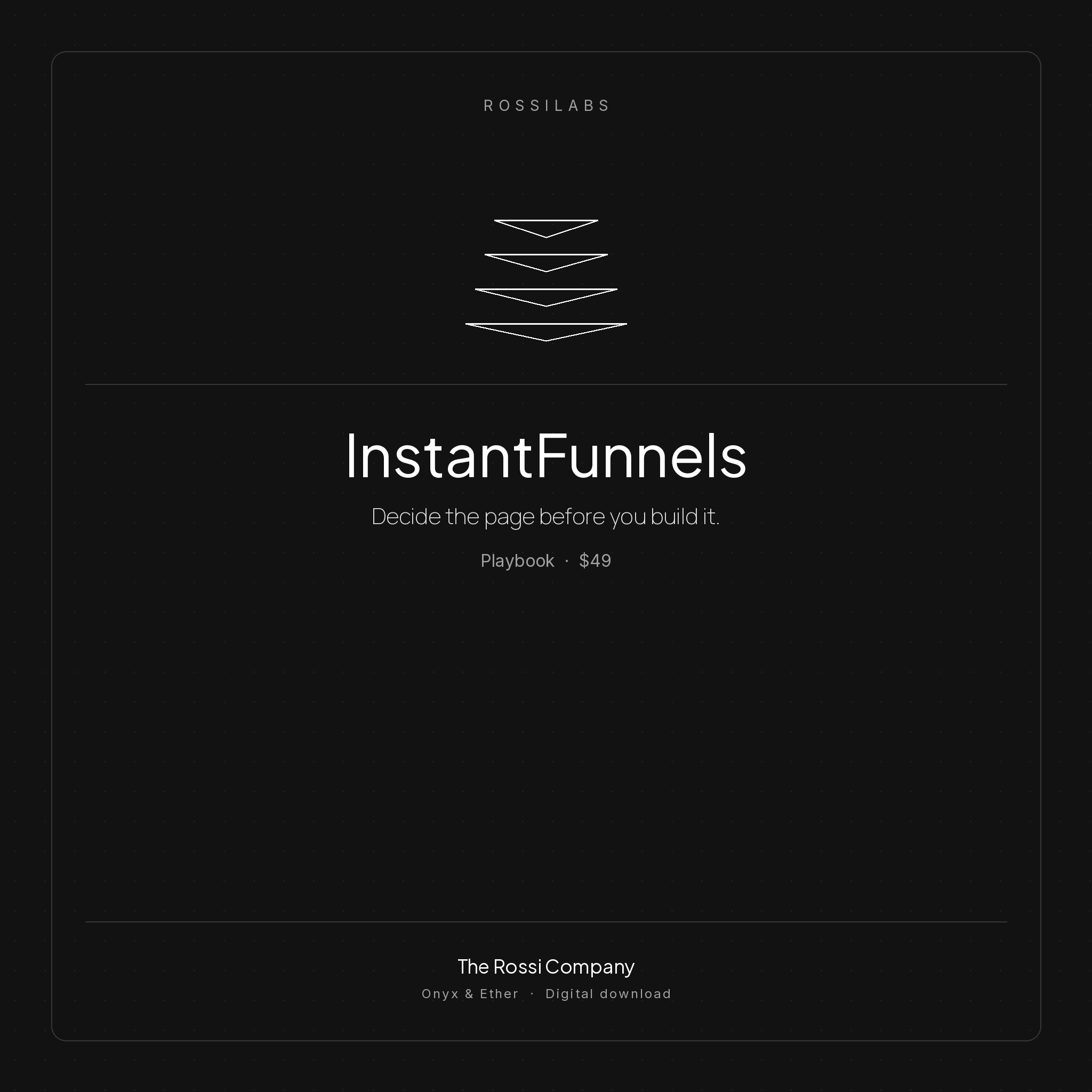 InstantFunnels — RossiLabs skill and playbook